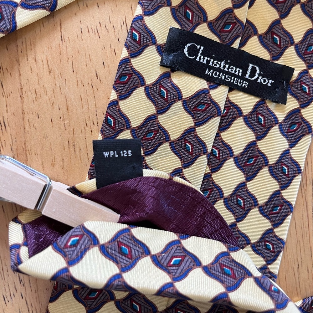 Christian Dior Monsieur Necktie Luxury Fashion Elegance 100% Silk - Picture 5 of 5